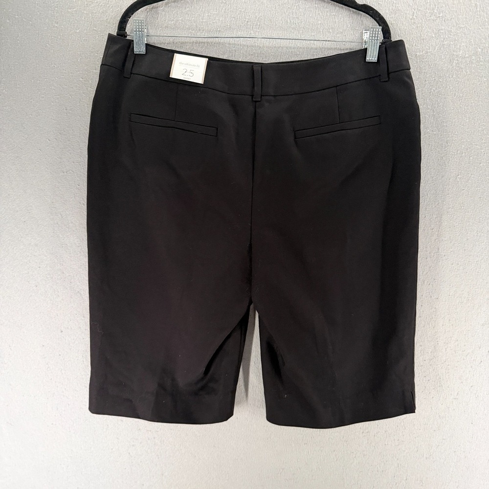 Chico's Size 2.5 L/14 Chino Shorts Bermuda Smooth Stretch Ultimate Fit Black NWT - Picture 3 of 11